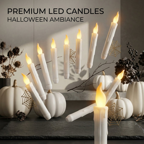 Floating LED Candles (12 pcs + magic wand)