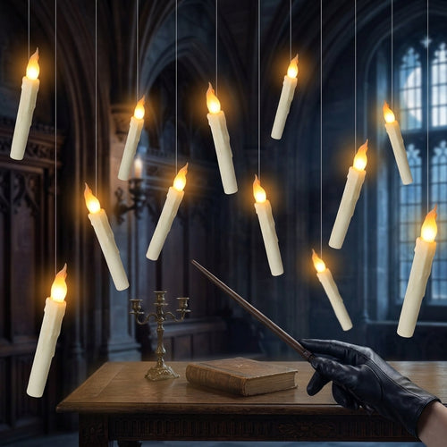Floating LED Candles (24 pcs + magic wand)
